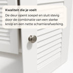 Wastafelonderkast in Landelijke Stijl in Wit Eiken 60 x 30 x 60 cm