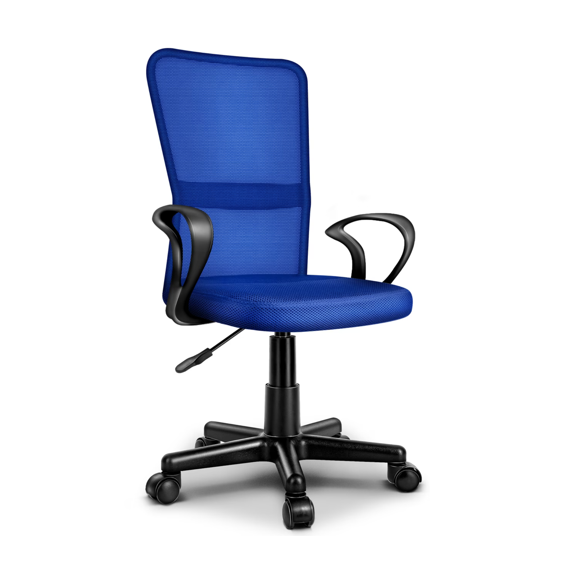 Kinderbureaustoel met Armleuningen en Ademende Mesh Rugleuning Verstelbaar Zwart | Tresko