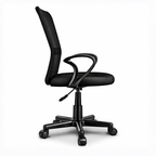 Kinderbureaustoel met Armleuningen en Ademende Mesh Rugleuning Verstelbaar Zwart | Tresko