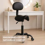 Ergonomische Zadelkruk met Rugleuning