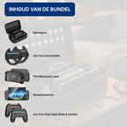 Nintendo Switch 1 & 2 Accessoire Bundel met Opbergtas en Beschermhoes / Case Zwart