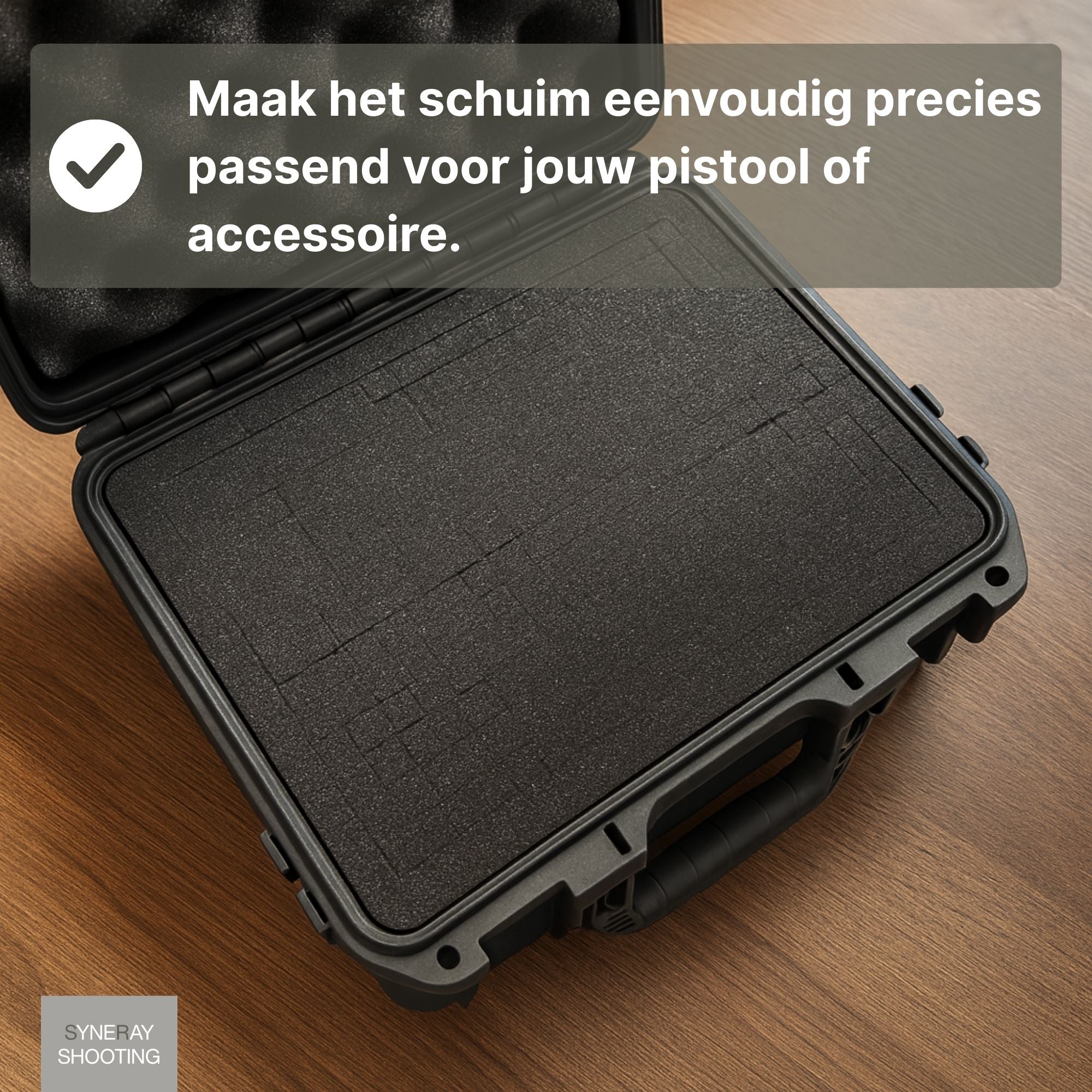 Hardcase Pistoolkoffer & Wapenkoffer met Schuim - ideaal voor pistool, airsoft en veilige opslag | Kersom