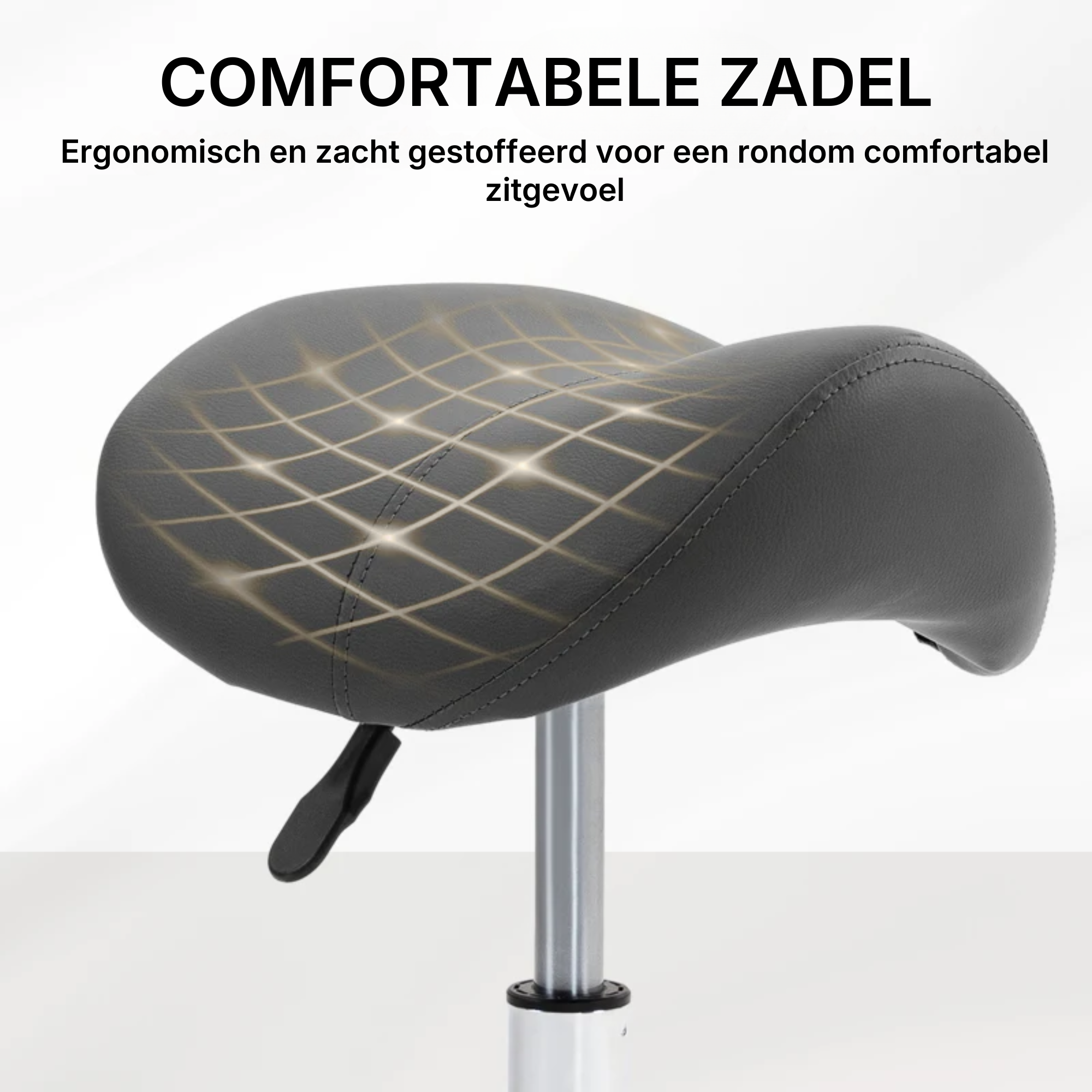 Zadelkruk Ergonomisch Draaibaar en In Hoogte Verstelbaar Grijs | Kersom