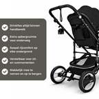 3-in-1 Combi Kinderwagen met Reiswieg en Autostoeltje | KIDUKU