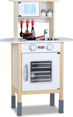 Houten Speelkeuken met Accessoires Verstelbaar 57 x 29 x 83 cm Wit