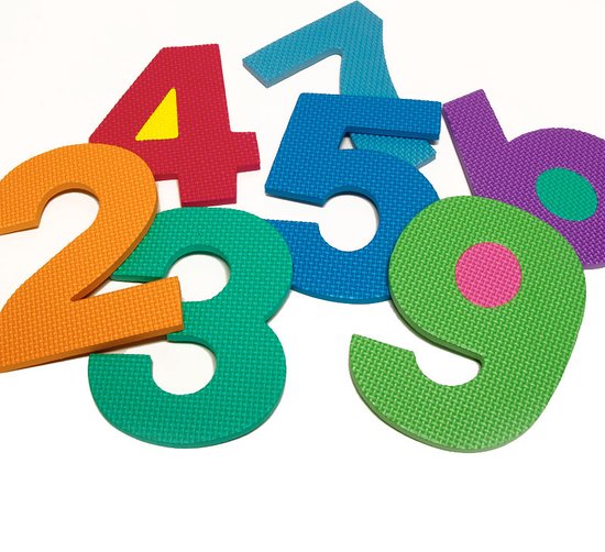 Puzzelmat XXL 190x190 cm 86-delig met letters en cijfers | Spielwerk