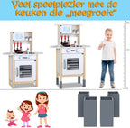 Houten Speelkeuken met Accessoires Verstelbaar 57 x 29 x 83 cm Wit