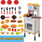 Houten Speelkeuken met Accessoires Verstelbaar 57 x 29 x 83 cm Wit