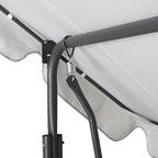 2 Zits Hollywood Schommel met Verstelbaar Zonnedak Lichtgrijs | Casaria