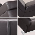 Comfortabele relax ligstoel met ergonomisch ligvlak en verchroomd onderstel bruin | Casaria