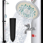 Solar Buitendouche 35 Liter met Regendouche en Mengkraan Zwart | Monzana