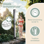 Solar Buitendouche 35 Liter met Regendouche en Mengkraan Zwart | Monzana