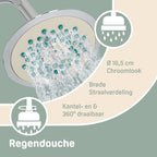 Solar Buitendouche 35 Liter met Regendouche en Mengkraan Zwart | Monzana