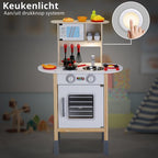 Houten Speelkeuken met Accessoires Verstelbaar 57 x 29 x 83 cm Wit