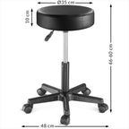 Comfortabele verstelbare draaikruk met wielen - ideaal voor werkruimte, kantoor en atelier | Kersom