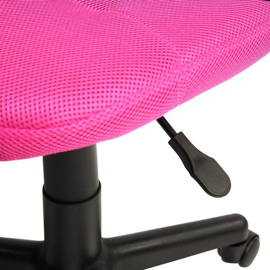 Kinderbureaustoel met Ademende Rugleuning Verstelbaar Roze | Tresko