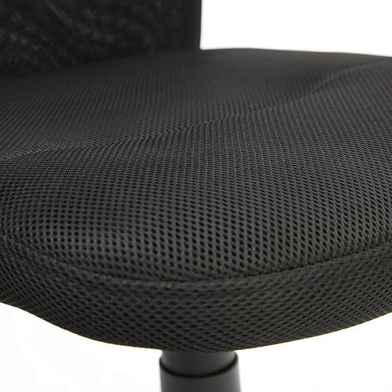 Kinderbureaustoel met Ademende Rugleuning Verstelbaar Zwart | Tresko