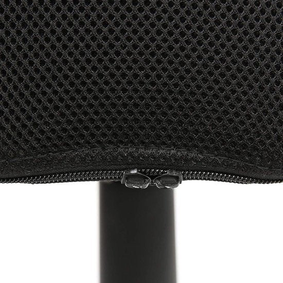 Kinderbureaustoel met Ademende Rugleuning Verstelbaar Zwart | Tresko