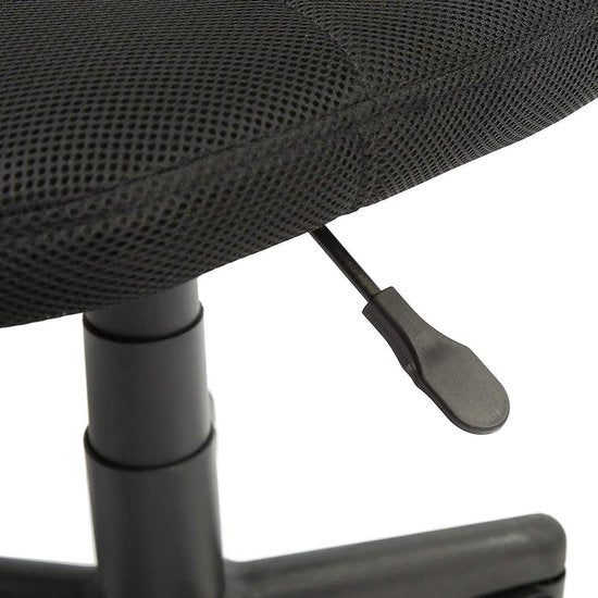 Kinderbureaustoel met Ademende Rugleuning Verstelbaar Zwart | Tresko