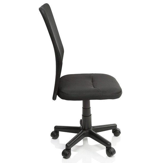 Kinderbureaustoel met Ademende Rugleuning Verstelbaar Zwart | Tresko