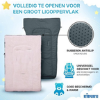 Warme Baby Voetenzak voor Kinderwagen en Buggy van 95 x 50 cm in het Grijs | KIDUKU