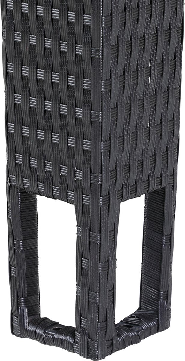 Polyrattan Paviljoen 3 x 3 m met Ventilatiedak in Antraciet