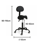 Ergonomische Zadelkruk met Rugleuning