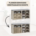 Ruime schoenenbank met zitkussen en 12 vakken – ideaal voor hal, slaapkamer en extra opbergruimte | Kersom