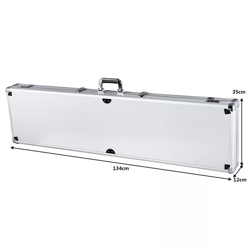 Aluminium Wapenkoffer met Schuimvoering voor Geweer 134 x 35 x 12 cm | Syneray