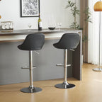 Moderne barkrukken set van 2 met rugleuning en voetensteun – ideaal voor keuken, bar en eetruimte | Kersom