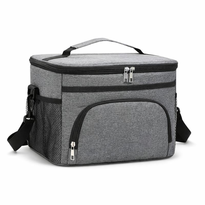 Geïsoleerde Koeltas met Schouderband en Handvatten Grijs 13,5 liter