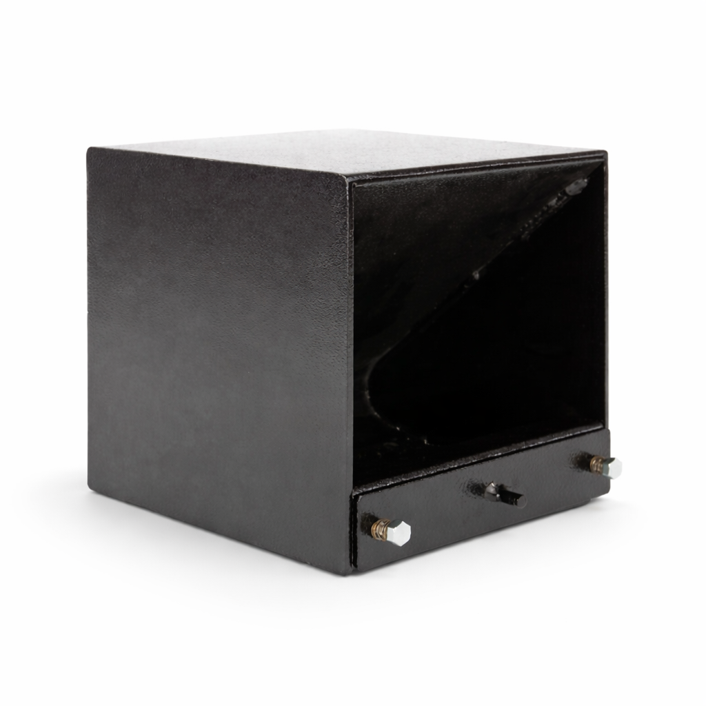 Stalen kogelvanger 17x17 cm heavy duty zwart 3-4 mm staal | Kersom