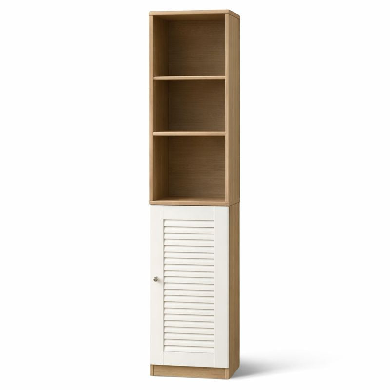 Badkamerkast Kolomkast Wit Eiken 26 x 34 x 170 cm