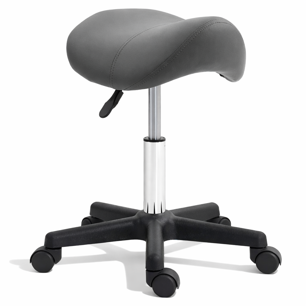 Zadelkruk Ergonomisch Draaibaar en In Hoogte Verstelbaar Grijs | Kersom