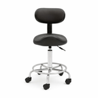 Zadelkruk Ergonomisch met Rugleuning Draaibaar en In Hoogte Verstelbaar Zwart | Kersom