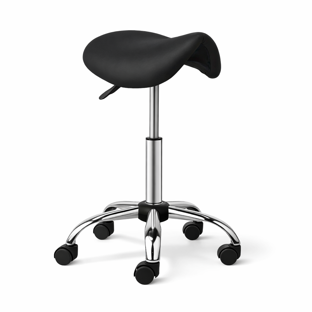 Zadelkruk Ergonomisch Draaibaar en In Hoogte Verstelbaar Zwart 48-63 cm | Kersom