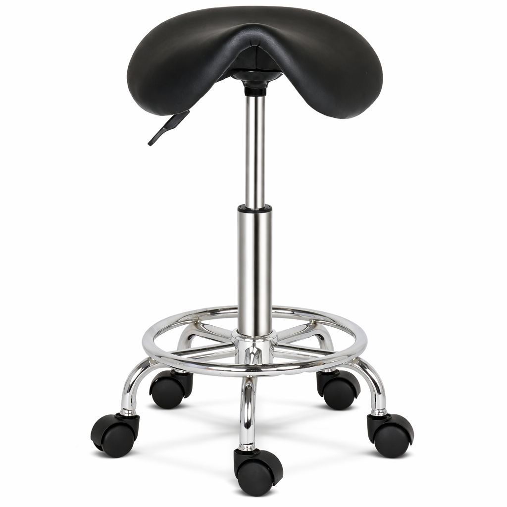 Zadelkruk Ergonomisch Draaibaar en In Hoogte Verstelbaar Zwart 50-64.5 cm | Kersom