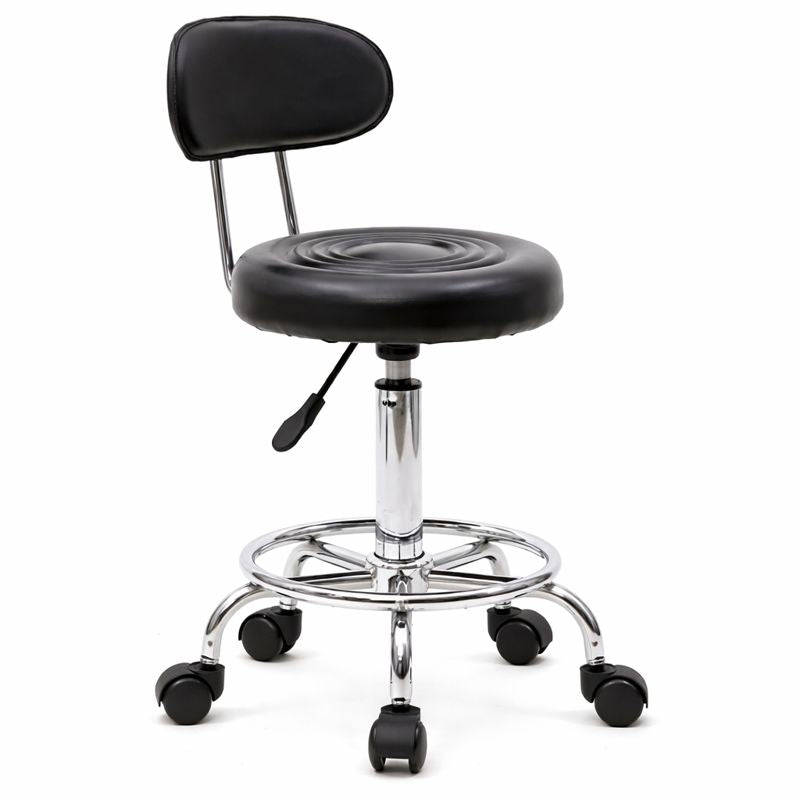 Professionele rollende draaikruk met rugleuning – ideaal voor nagelstudio, salon en werkruimte | Kersom