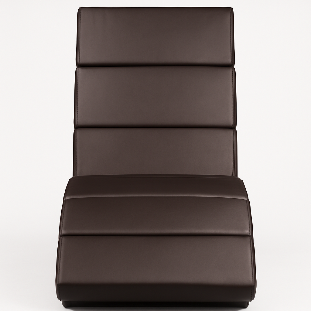 Comfortabele relax ligstoel met ergonomisch ligvlak en verchroomd onderstel bruin | Casaria