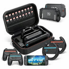 Nintendo Switch 1 & 2 Accessoire Bundel met Opbergtas en Beschermhoes / Case Zwart