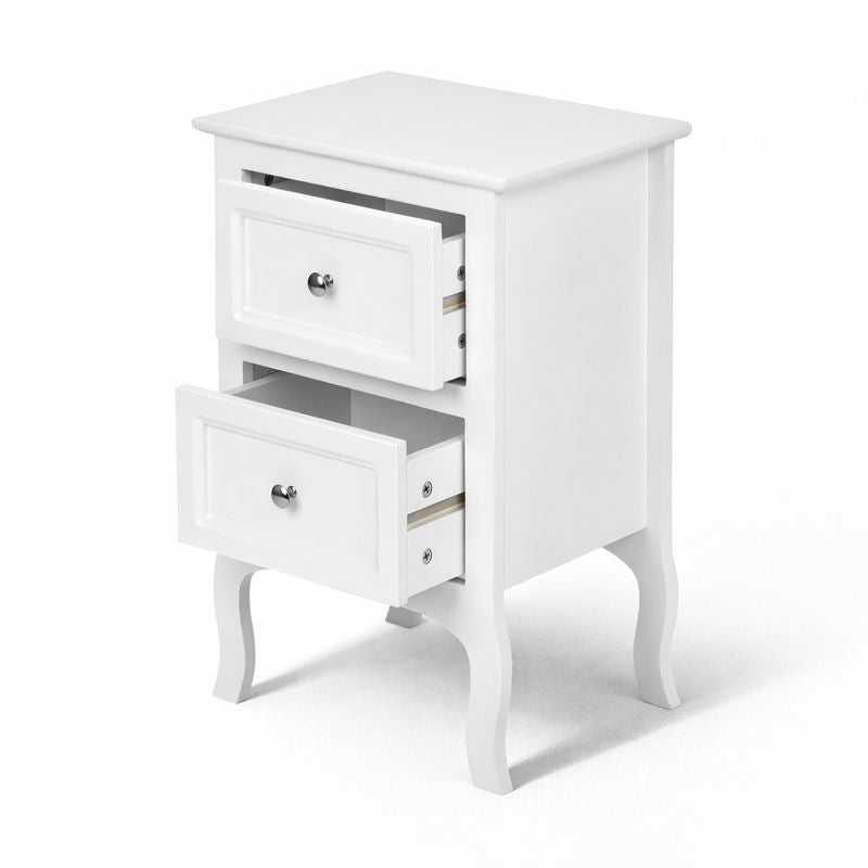 Compact nachtkastje met 2 lades in country stijl | Kersom