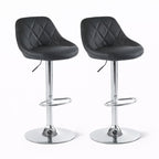 Moderne barkrukken set van 2 met rugleuning en voetensteun – ideaal voor keuken, bar en eetruimte | Kersom