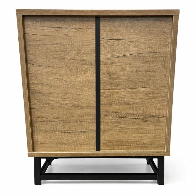 Nachtkastje met 2 Lades in Black Oak