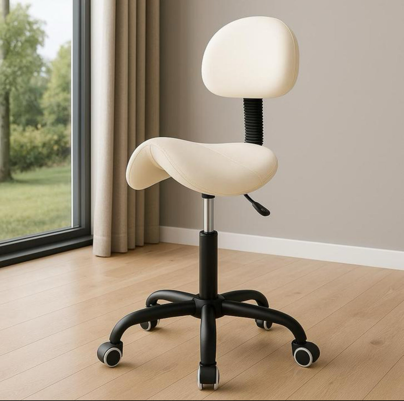 Ergonomische Zadelkruk met Rugleuning