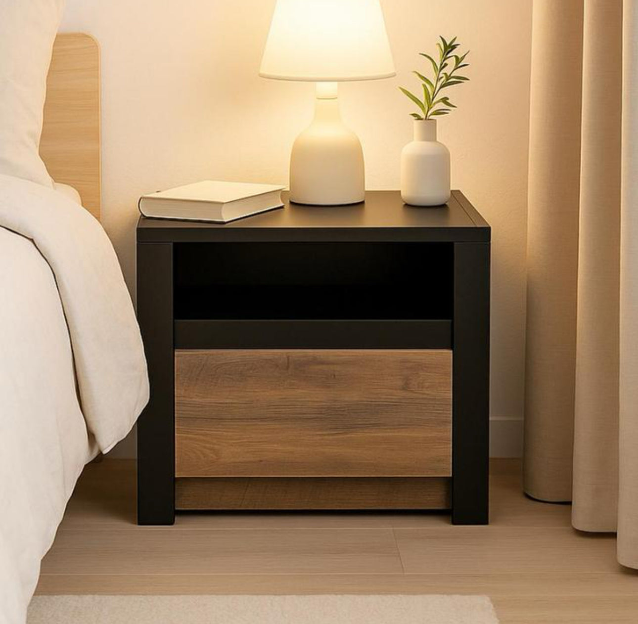 Nachtkastje Black Oak