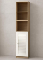 Badkamerkast Kolomkast Wit Eiken 26 x 34 x 170 cm