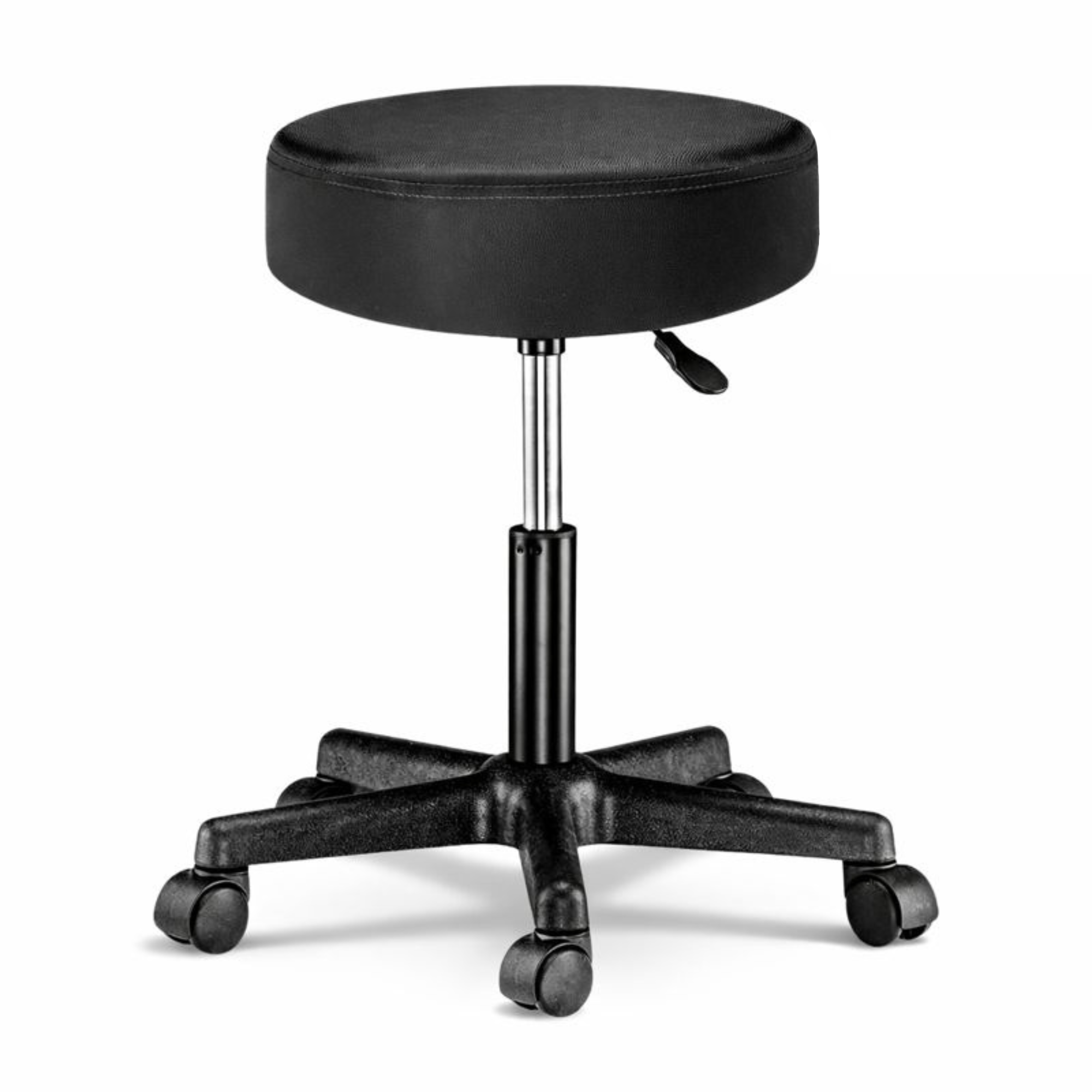 Comfortabele verstelbare draaikruk met wielen - ideaal voor werkruimte, kantoor en atelier | Kersom
