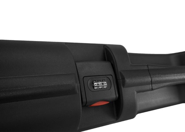 Geweerkoffer 118 cm met cijfersloten en schuimvoering zwart | Megaline