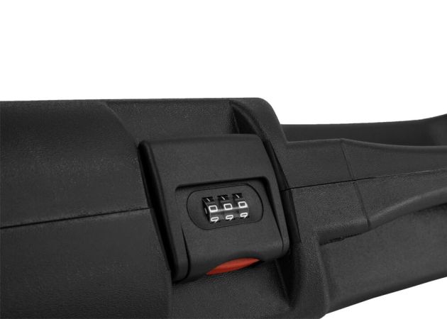 Geweerkoffer 125 cm met cijfersloten en noppenschuim zwart | Megaline