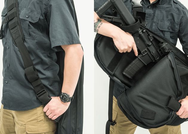 Geweerfoedraal Rugzak 87 cm met MOLLE en Snelle Toegang Zwart | UTG Responder